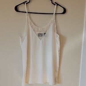 Elegant Cream Lace Trim Camisole